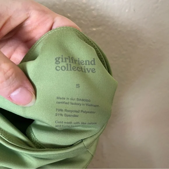 Girlfriend Collective #4007 Mantis Green High Rise Leggings - Picture 6 of 6